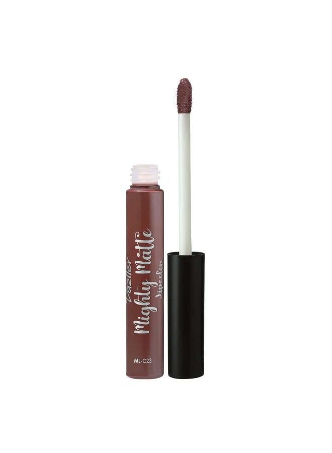 DAZLLER Mate Liquid Matte Lip Color, Dark Brown, Long-Lasting Formula, ML-C23